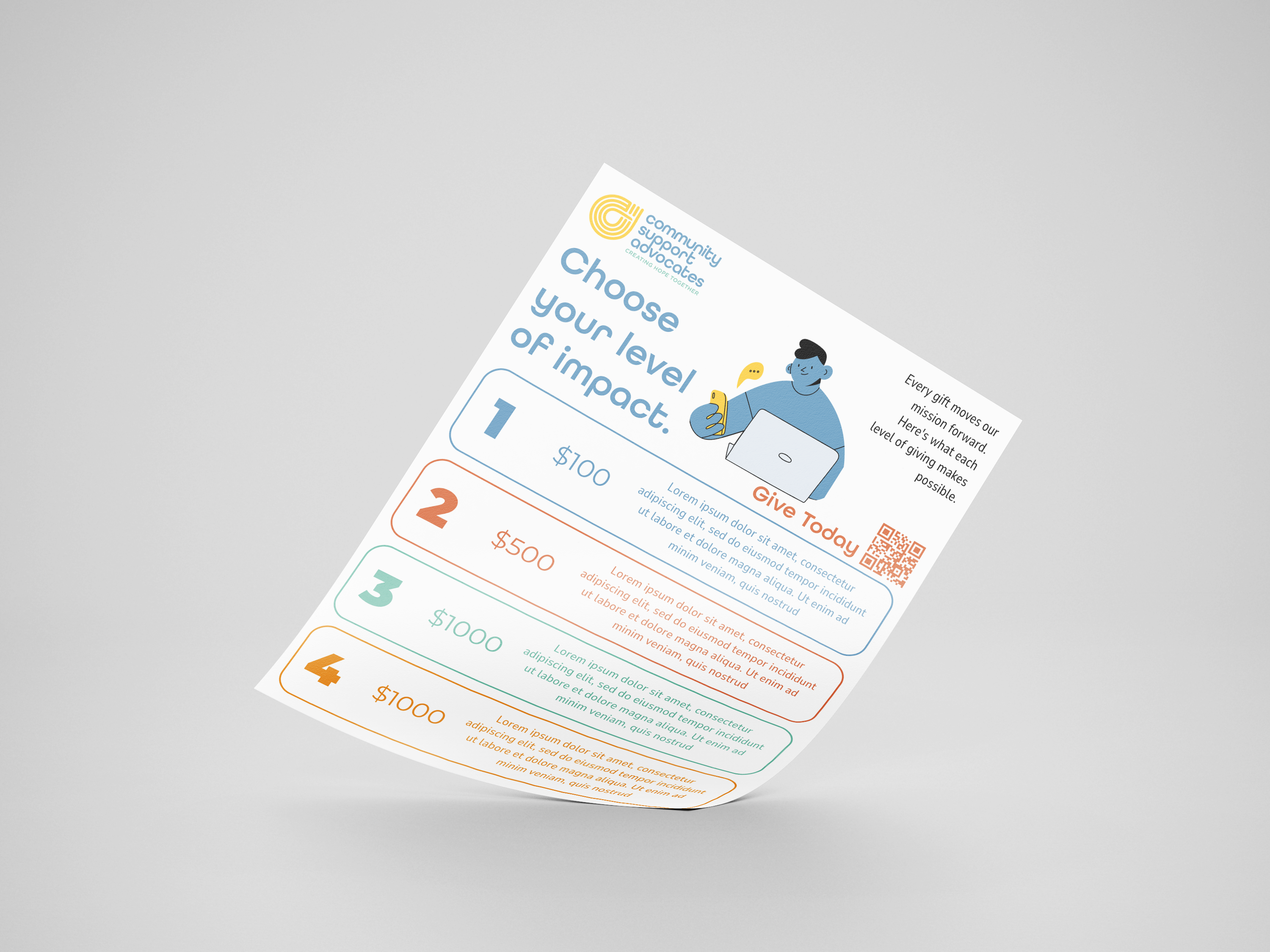 donor tier one-pager