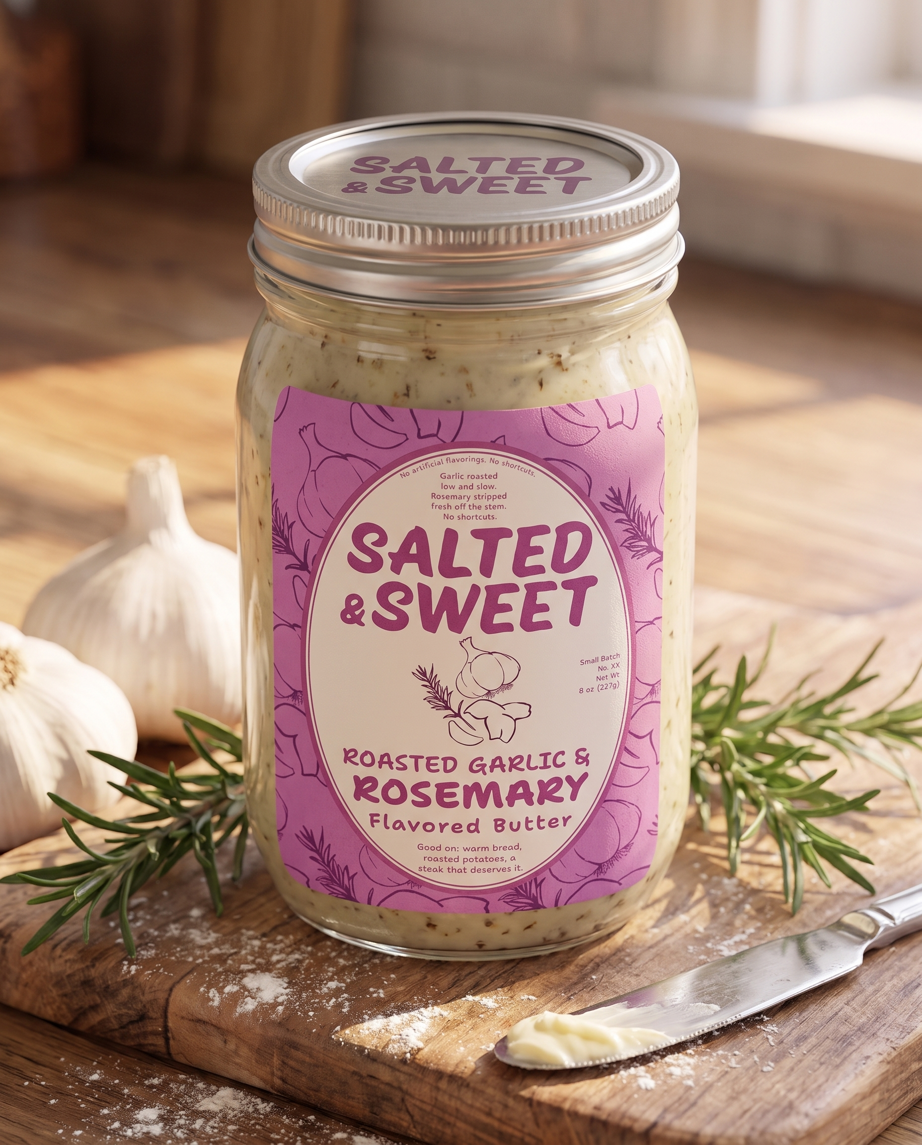 Roasted Garlic and Rosemary jar
